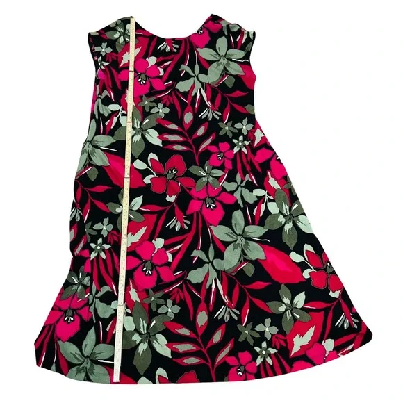 NWT Chicos Travelers Graphic Blossoms V Neck Midi Dress Botanic Berry Size 3 /XL - Picture 9 of 9